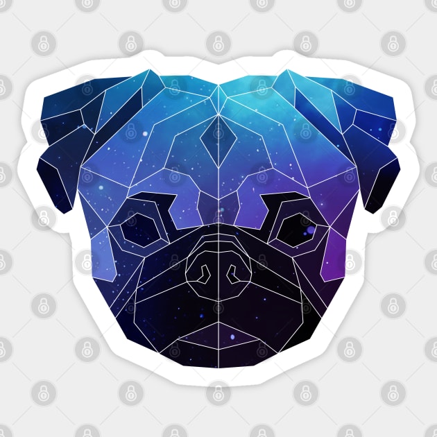 Galaxy Pug Sticker by Jay Diloy